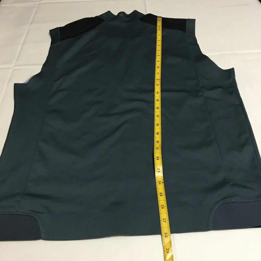 Nike Tiger Woods Collection Golf Vest Mens Large Blue Quarter Zip Sleeveless